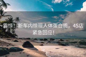 震驚！新車內(nèi)驚現(xiàn)人體蛋白質(zhì)，4S店緊急回應(yīng)！