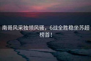 南哥風(fēng)采獨(dú)領(lǐng)風(fēng)騷，6戰(zhàn)全勝穩(wěn)坐蘇超榜首！
