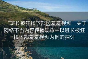 “班長被狂揉下部?羞羞視頻”關(guān)于網(wǎng)絡(luò)不當(dāng)內(nèi)容傳播現(xiàn)象—以班長被狂揉下部羞羞視頻為例的探討