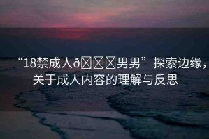 “18禁成人??男男”探索邊緣，關(guān)于成人內(nèi)容的理解與反思