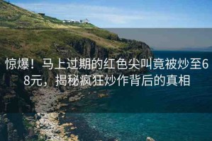 驚爆！馬上過期的紅色尖叫竟被炒至68元，揭秘瘋狂炒作背后的真相