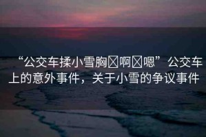 “公交車揉小雪胸?啊?嗯”公交車上的意外事件，關(guān)于小雪的爭議事件