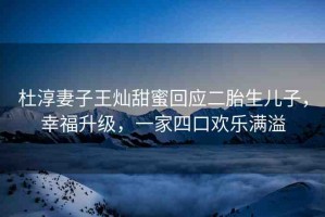 杜淳妻子王燦甜蜜回應(yīng)二胎生兒子，幸福升級，一家四口歡樂滿溢