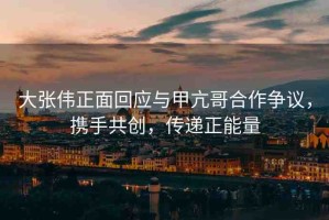 大張偉正面回應(yīng)與甲亢哥合作爭(zhēng)議，攜手共創(chuàng)，傳遞正能量