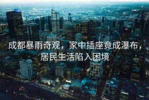成都暴雨奇觀，家中插座竟成瀑布，居民生活陷入困境