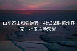 山東泰山頑強逆轉(zhuǎn)，4比3戰(zhàn)勝梅州客家，捍衛(wèi)主場榮耀！