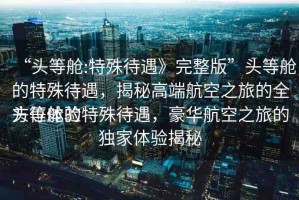 “頭等艙:特殊待遇》完整版”頭等艙的特殊待遇，揭秘高端航空之旅的全方位體驗
頭等艙的特殊待遇，豪華航空之旅的獨家體驗揭秘