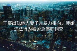 干部出軌他人妻子并暴力相向，涉嫌違法行為被緊急停職調查