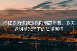 網(wǎng)紅多肉飽飽遭遇限制高消費，多肉界明星光環(huán)下的法律困境