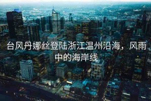 臺風(fēng)丹娜絲登陸浙江溫州沿海，風(fēng)雨中的海岸線