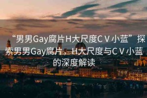 “男男Gay腐片H大尺度CⅤ小藍(lán)”探索男男Gay腐片，H大尺度與CⅤ小藍(lán)的深度解讀