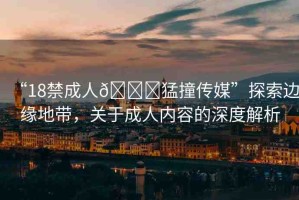 “18禁成人??猛撞傳媒”探索邊緣地帶，關于成人內(nèi)容的深度解析