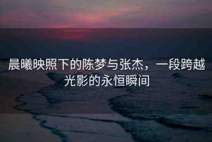 晨曦映照下的陳夢與張杰，一段跨越光影的永恒瞬間