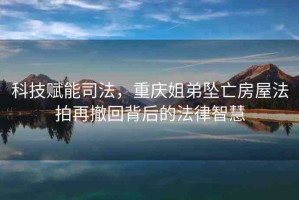 科技賦能司法，重慶姐弟墜亡房屋法拍再撤回背后的法律智慧