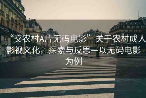 “交農(nóng)村A片無(wú)碼電影”關(guān)于農(nóng)村成人影視文化，探索與反思—以無(wú)碼電影為例