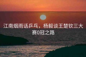 江南煙雨話乒乓，楊毅談王楚欽三大賽0冠之路