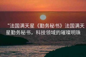 “法國滿天星《勤務秘書》法國滿天星勤務秘書，科技領域的璀璨明珠