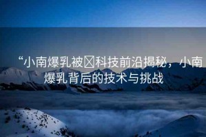 “小南爆乳被?科技前沿揭秘，小南爆乳背后的技術(shù)與挑戰(zhàn)