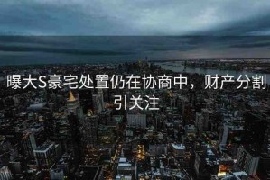 曝大S豪宅處置仍在協(xié)商中，財產(chǎn)分割引關注