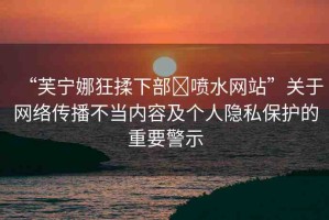 “芙寧娜狂揉下部?噴水網(wǎng)站”關(guān)于網(wǎng)絡(luò)傳播不當(dāng)內(nèi)容及個(gè)人隱私保護(hù)的重要警示