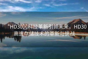 “HD30?科技革新引領(lǐng)未來，HD30高速存儲技術(shù)的革新與挑戰(zhàn)
