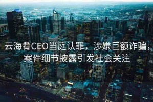 云海肴CEO當庭認罪，涉嫌巨額詐騙，案件細節(jié)披露引發(fā)社會關(guān)注