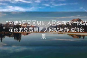 “免費??男同人?深夜夜行網(wǎng)站”深夜的免費男同人網(wǎng)站與靜謐的夜景