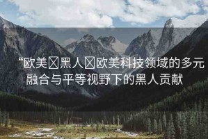 “歐美?黑人?歐美科技領(lǐng)域的多元融合與平等視野下的黑人貢獻(xiàn)