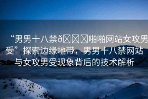 “男男十八禁??啪啪網(wǎng)站女攻男受”探索邊緣地帶，男男十八禁網(wǎng)站與女攻男受現(xiàn)象背后的技術(shù)解析