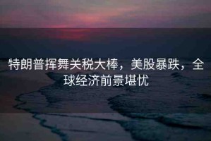 特朗普揮舞關(guān)稅大棒，美股暴跌，全球經(jīng)濟前景堪憂