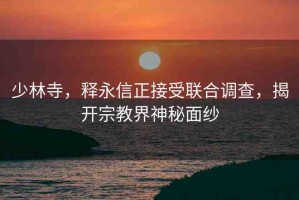 少林寺，釋永信正接受聯(lián)合調(diào)查，揭開宗教界神秘面紗