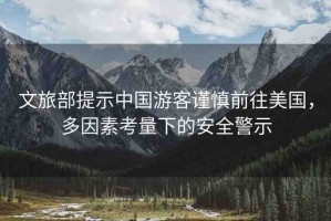 文旅部提示中國游客謹(jǐn)慎前往美國，多因素考量下的安全警示