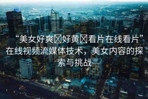 “美女好爽?好黃?看片在線看片”在線視頻流媒體技術(shù)，美女內(nèi)容的探索與挑戰(zhàn)