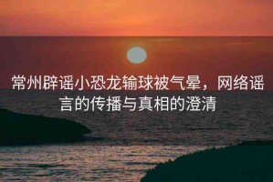 常州辟謠小恐龍輸球被氣暈，網(wǎng)絡謠言的傳播與真相的澄清