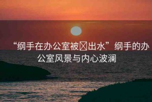 “綱手在辦公室被?出水”綱手的辦公室風(fēng)景與內(nèi)心波瀾
