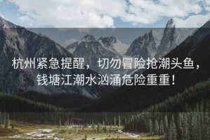 杭州緊急提醒，切勿冒險(xiǎn)搶潮頭魚，錢塘江潮水洶涌危險(xiǎn)重重！