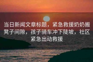 當(dāng)日新聞文章標(biāo)題，緊急救援奶奶搬凳子間隙，孩子騎車(chē)沖下陡坡，社區(qū)緊急出動(dòng)救援