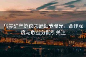 烏美礦產(chǎn)協(xié)議關鍵細節(jié)曝光，合作深度與收益分配引關注