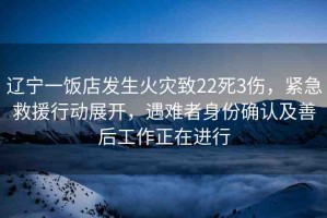 遼寧一飯店發(fā)生火災致22死3傷，緊急救援行動展開，遇難者身份確認及善后工作正在進行