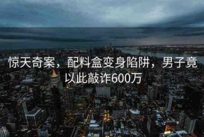 驚天奇案，配料盒變身陷阱，男子竟以此敲詐600萬(wàn)