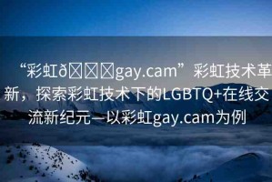 “彩虹??gay.cam”彩虹技術(shù)革新，探索彩虹技術(shù)下的LGBTQ+在線交流新紀(jì)元—以彩虹gay.cam為例
