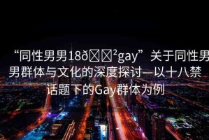 “同性男男18??gay”關于同性男男群體與文化的深度探討—以十八禁話題下的Gay群體為例