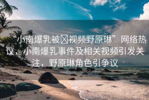 “小南爆乳被?視頻野原琳”網(wǎng)絡(luò)熱議，小南爆乳事件及相關(guān)視頻引發(fā)關(guān)注，野原琳角色引爭議