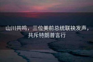 山川共鳴，三位美前總統(tǒng)聯(lián)袂發(fā)聲，共斥特朗普言行