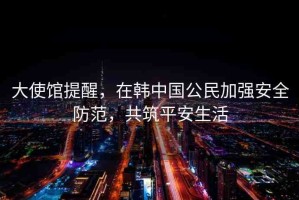 大使館提醒，在韓中國(guó)公民加強(qiáng)安全防范，共筑平安生活