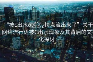“被c出水??快點(diǎn)流出來(lái)了”關(guān)于網(wǎng)絡(luò)流行語(yǔ)被C出水現(xiàn)象及其背后的文化探討