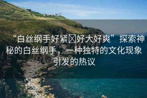 “白絲綱手好緊?好大好爽”探索神秘的白絲綱手，一種獨(dú)特的文化現(xiàn)象引發(fā)的熱議
