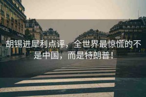 胡錫進犀利點評，全世界最驚慌的不是中國，而是特朗普！