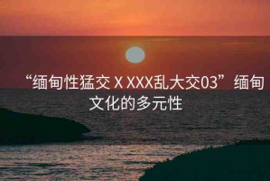 “緬甸性猛交ⅩXXX亂大交03”緬甸文化的多元性
