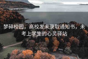 夢碎校園，高校發(fā)未錄取通知書，未考上學(xué)生的心靈驛站